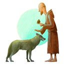 Irmão Lobo. Ilustração tradicional projeto de Adolfo Arranz - 11.02.2018