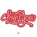 Love You / Lettering. Lettering projeto de Santiago Barboza Márquez - 14.02.2018