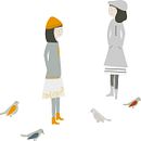Diseño de estampado - Niñas en el parque. Pattern Design, and Traditional illustration project by María Copado - 02.20.2018