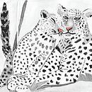 Mama leoparda y leopardito mimoson. Projekt z dziedziny Trad, c i jna ilustracja użytkownika Cassandra Sicre - 26.02.2018