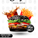 Black Burger. Design, and Graphic Design project by Sergis Ribeiro Da Silva - 03.01.2018
