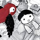 Yuki y el Pájaro Rojo. Arts, Crafts, Fine Arts, Calligraph, Graphic Design, Writing, and Traditional illustration project by Elena del Campo - 05.30.2017