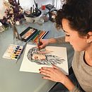 Mi Proyecto del curso: Retrato ilustrado en acuarela @fridacollado. Projekt z dziedziny Trad, c i jna ilustracja użytkownika fridacollado - 23.03.2018