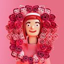 friend roses. 3D, Character Animation, and Traditional illustration project by Eva Segen - 03.29.2018