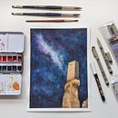 Mi Proyecto del curso: Técnicas modernas de Acuarela. Un proyecto de Bellas Artes, Ilustración tradicional y Pintura de Nathalie Arana - 03.04.2018