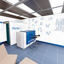 Diseño zona servicios Endesa. 3D, Consultoria criativa, Design de interiores, Design e fabricação de móveis, e Design gráfico projeto de alxqsada - 10.12.2017