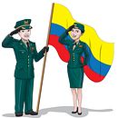 Fuerzas Armadas De Colombia. Traditional illustration, and Vector Illustration project by Jonathan Albarracin Fernandez - 04.10.2018