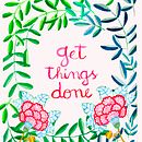 GTD con flores y hojas Ein Projekt aus dem Bereich Traditionelle Illustration von Evangelina Pinasco - 12.04.2018