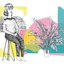 señoras y plantas. Traditional illustration project by Cheles Martínez Reig - 04.14.2016