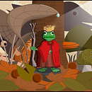 Rana, Rey del Otoño: mi proyecto en «Ilustración para no ilustradores» Ein Projekt aus dem Bereich Vektorillustration von Pablo Flores - 16.04.2018