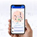 Aplicación de chat para Iphone X. Web Design, e UX / UI projeto de Marina Liddy Riera - 01.03.2018