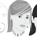 Dibujos de rostros. Un proyecto de Ilustración vectorial de Mora Adrico - 31.12.2009