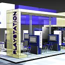 stand Feria SIMO - PLAYSTATION. 3D, Interior Architecture, Fine Arts, Design, Interior Design, Digital Illustration, and Vector Illustration project by Cristii Vs - 04.25.2018