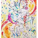 La amazona y el guerrero. Un projet de Br, ing et identité, Créativité, Dessin, Dessin au cra, on et Illustration traditionnelle de Agus Stanek - 01.05.2018