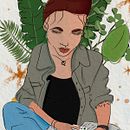Autorretrato II. Animation, 2D Animation, Sketching, Drawing, Character Design, and Traditional illustration project by Lorena Sánchez - 05.07.2018