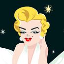 Mi Proyecto del curso: Ilustración de personajes, Marilyn Monroe. Un projet de Illustration traditionnelle de Flor Aguilar - 08.05.2018