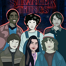 Stranger things Poster for my friend . Desenho e Ilustração digital projeto de Gaby Bermudez - 06.05.2018