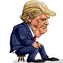 Caricatura de Donald Trump. Drawing, Traditional illustration, Digital Illustration, and Painting project by hrespinosa88 - 05.26.2018