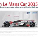 Coche de carreras para las 24 horas de Le Mans año 2035. Concurso Michelin Challenge 2017.. Design de automóveis, Design de produtos, Design industrial, e Modelagem 3D projeto de David Fernández - 26.05.2016