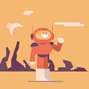 Astro family. Projekt z dziedziny Trad, c, jna ilustracja, Ilustracja c, frowa i Grafika wektorowa użytkownika Alfonso Barragán - 20.05.2018