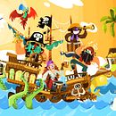 PIRATAS!. Un proyecto de Cómic, Dibujo, Diseño de juguetes, Diseño de personajes, Ilustración tradicional, Ilustración vectorial y Retoque fotográfico de Álvaro Garrido Reyes - 20.08.2017