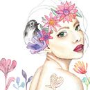 Mi primera experiencia con la pintura, las acuarelas y la tableta gráfica.   Súper divertido!!!. Een project van Traditionele illustratie van Rosa Martha Celorio - 17.06.2018