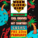 worm disco club posters 2017 Ein Projekt aus dem Bereich Design, Plakatdesign, Traditionelle Illustration und Digitale Illustration von Marta Zubieta - 18.06.2018