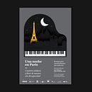 Una noche en París. Un proyecto de Diseño de carteles, Diseño gráfico y Papercraft de Adrián Heras - 26.06.2018