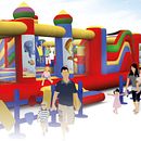 Parque infantil. 3D e Ilustração tradicional projeto de MARCOS GALCERA USTERO - 02.07.2018