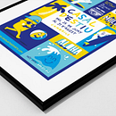 Surf Camp Poster. Un projet de Direction artistique, Design , Illustration vectorielle , et Publicité de Pau Montes - 10.05.2018