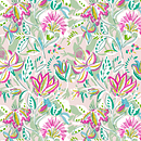 Pattern Design - Diseño floral de estampado para superficies. Fashion Design, Pattern Design, and Printing project by María Isolina García - 07.14.2018
