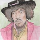 Jimi Hendrix, retrato.. Fine Arts, Drawing, and Traditional illustration project by Marcela Nuñez - 07.14.2018