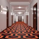 The Shining hallway. Un proyecto de 3D, Animación 3D, Arquitectura, Arquitectura interior, Cine, Cine, vídeo y televisión de Davide Benetti - 19.07.2018