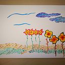 Mi primera acuarela - Flores 07-01-2018 . Pictură în acuarelă de irenelopezmoyo - 01.07.2018