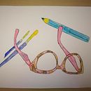 Mi segunda acuarela - Gafa 01-02-2018 . Pictură în acuarelă de irenelopezmoyo - 02.01.2018