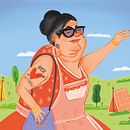 Cartel - Una Señora Fiesta . Un projet de Design  et Illustration traditionnelle de María Ortiz Iglesias - 03.08.2018