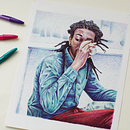 Mi Proyecto del curso: Ilustración realista con bolígrafos de colores. Un proyecto de Dibujo artístico de Luca Cascioli - 23.08.2018