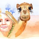 Camel Lady - Mi Proyecto del curso: Retrato ilustrado en acuarela . % Mari Carmen L G tarafından hazırlanan  projesi - 08.22.2018