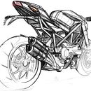 SKETCH MOTO BIKE. Een project van  Tekening van marc andreu castro - 03.09.2018