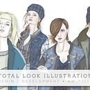 Fashion Illustration for 5Forecastore.com. Un proyecto de Dibujo, Dibujo a lápiz, Diseño de moda, Ilustración tradicional, Ilustración digital, Ilustración vectorial y Retoque fotográfico de Carla Schirillo - 04.09.2018