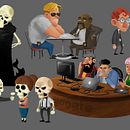 D. Corp ( algunos personajes). Animação 2D, Concept Art, Ilustração digital, e Videogames projeto de Alberto Costa Gómez - 05.09.2018
