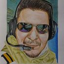 Retrato con lápices de colores. Desenho, Desenho a lápis, e Desenho de retrato projeto de Alena Plyasova - 12.09.2018