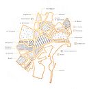 Málaga city. Mapa Ein Projekt aus dem Bereich Traditionelle Illustration und Infografik von Ebenezer Sivianes - 19.09.2018