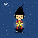 Mi estrella y yo . Un progetto di Illustrazione digitale di Erick Saul Mendez Ortega - 30.09.2018
