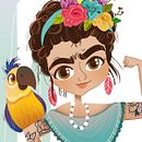 Frida Kahlo. Ilustración infantil. Digital Illustration project by Laura García Mañas - 10.08.2017