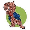 Porky doodle!. Traditional illustration project by Edu Morente - 10.16.2018