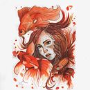 Mermaid. Desenho artístico projeto de Irrenhause Kokomadhouse - 21.10.2018