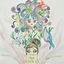 Daliah’s world in the eyes of Cora.. . Projekt z dziedziny  Sztuki piękne,  R, sunek, Projektowanie postaci, Trad, c i jna ilustracja użytkownika Mariella Villanueva Gutiérrez - 25.10.2018