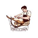 Corte de Jamón (Ilustración Aplicada). Een project van  Ontwerp, Posterontwerp, Traditionele illustratie, Digitale illustratie y Vectorillustratie van Javier Maroto Moraleda - 29.10.2018