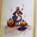 Brujita de acuarela. Ilustração tradicional projeto de Araceli Salazar Casamayor - 09.11.2018